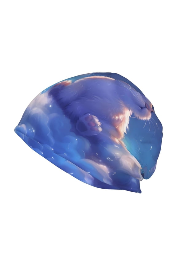 Cloud Cute Rabbit Print Unisex Knit Beanie for Men Women Winter Hat,Beanies Skull Caps