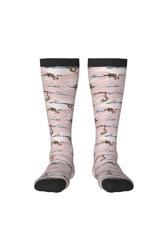 Cloud Sloth Print Gift Stocking Stuffers,Adult Stockings,Novelty Socks,Funny Socks Birthday Running Walking Sleeping