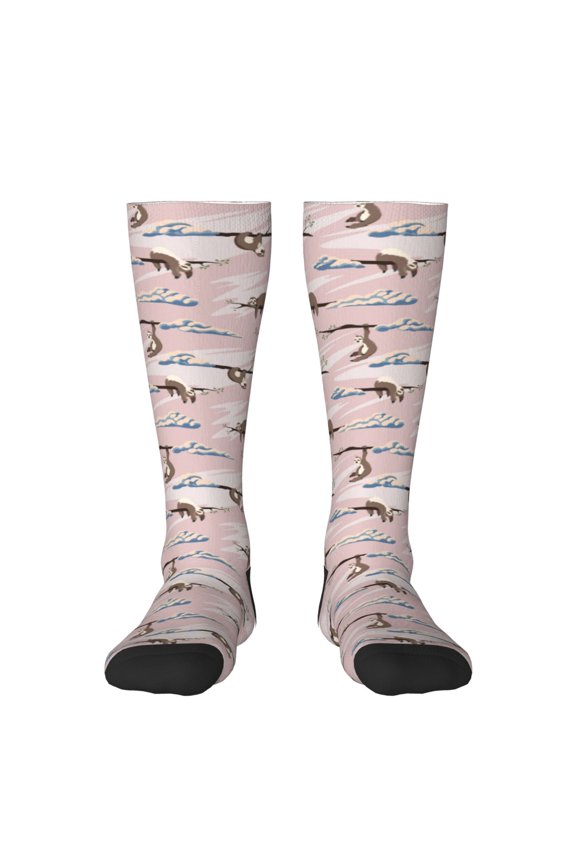 Cloud Sloth Print Gift Stocking Stuffers,Adult Stockings,Novelty Socks,Funny Socks Birthday Running Walking Sleeping