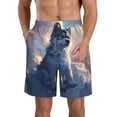 thumbnail image 1 of Logiee Cloud Wolf Print Mens Swim Trunks Quick Dry Board Shorts,Breathable Hawaii Beach Shorts Swimwear Bathing Suits-Small, 1 of 1