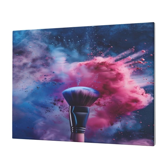 Logiee Color Explosion Makeup Brush Print Canvas Wall Art,Canvas Picture Prints with Frame, Wall Art Decorative,Canvas Decorative,Suitable for Living Room Bedroom Office Room 30x40