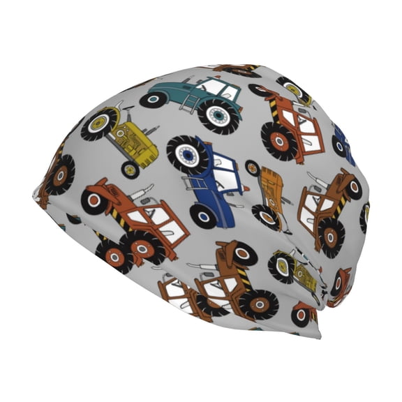 Logiee Color Tractor Print Unisex Knit Beanie for Men Women Winter Hat,Beanies Skull Caps
