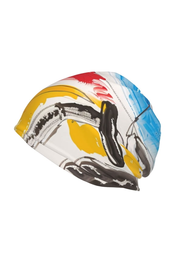 Colorful Abstract Bumper Cars Print Unisex Knit Beanie for Men Women Winter Hat,Beanies Skull Caps