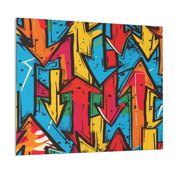 Logiee Colorful Arrow Graffiti Pattern Print Canvas Wall Art ,Art Poster,Canvas Decorative Picture,Decor Wall Pictures for Living Room Bedroom Bathroom,Ready to Hang
