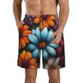 thumbnail image 1 of Logiee Colorful Blooming Flowers Print Mens Swim Trunks Quick Dry Board Shorts,Breathable Hawaii Beach Shorts Swimwear Bathing Suits-X-Large, 1 of 6