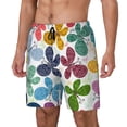 thumbnail image 1 of Logiee Colorful Butterflies Print Men's Swim Trunk,Quick Dry Board Shorts ,Men's Swim Trunks with Compression Liner, Bathing Suits with Pockets-3X-Large, 1 of 6