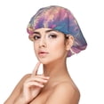thumbnail image 1 of Logiee Colorful Cloud White Horse Print Silk Bonnet Satin Bonnet for Sleeping Women and Men,Double Layer Hair Bonnet for Curly Braids Hair, 1 of 6