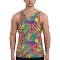thumbnail image 1 of Logiee Colorful Dinosaur Print Men's Workout Tank Top,Quick Dry Workout Tank Top,Gym Muscle Tee,Fitness Bodybuilding Sleeveless T Shirt-Large, 1 of 7
