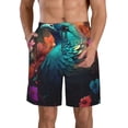 thumbnail image 1 of Logiee Colorful Flower Bird Print Mens Swim Trunks Quick Dry Board Shorts,Breathable Hawaii Beach Shorts Swimwear Bathing Suits-3X-Large, 1 of 6