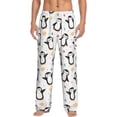 thumbnail image 1 of Logiee Colorful Hearts Penguin Print Pajama Pants for Men,Men’s Pajama Bottoms,Mens PJ Pants with Pockets & Button Fly-Medium, 1 of 6