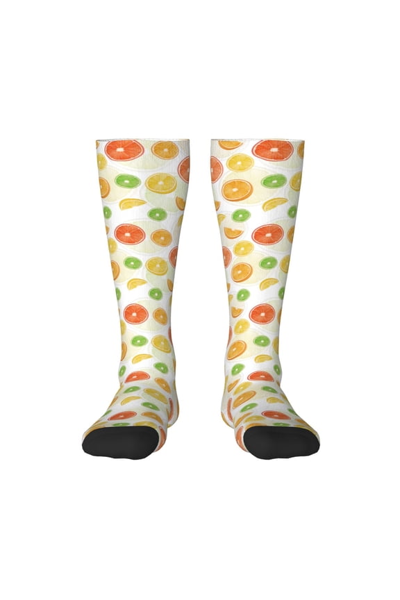 Colorful Lemons Print Gift Stocking Stuffers,Adult Stockings,Novelty Socks,Funny Socks Birthday Running Walking Sleeping