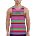 thumbnail image 1 of Logiee Colorful Mexican Stripes Print Men's Workout Tank Top,Quick Dry Workout Tank Top,Gym Muscle Tee,Fitness Bodybuilding Sleeveless T Shirt-Medium, 1 of 7