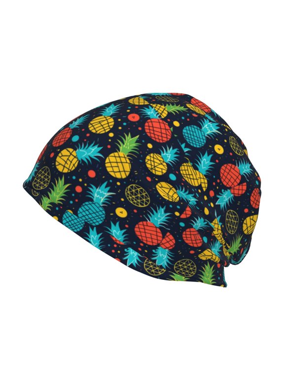 Colorful Pineapple Print Unisex Knit Beanie for Men Women Winter Hat,Beanies Skull Caps