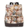 thumbnail image 1 of Logiee Colorful Seashells Print Backpack Purse for Women,Fashion Leather Backpack Purse,Women's Leather Backpack for Work College Travel, 1 of 4