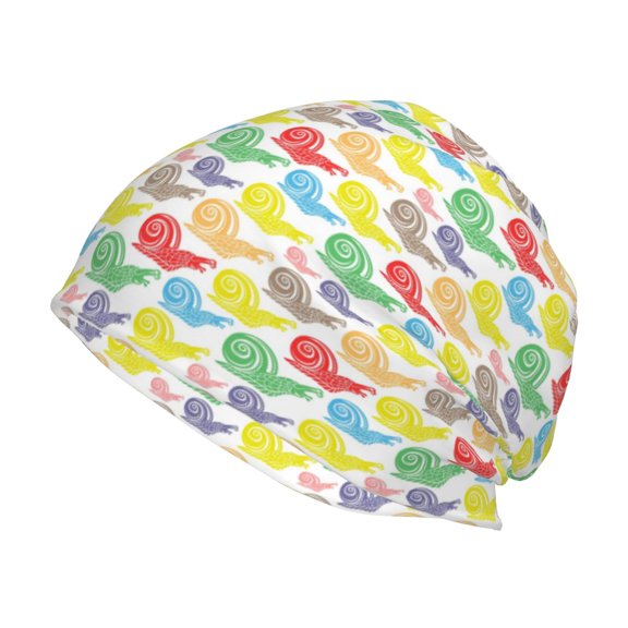 Logiee Colorful Snails Print Unisex Knit Beanie for Men Women Winter Hat,Beanies Skull Caps