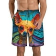 thumbnail image 1 of Logiee Colorful Textured Chihuahua Print Mens Swim Trunks Quick Dry Board Shorts,Breathable Hawaii Beach Shorts Swimwear Bathing Suits-Large, 1 of 6