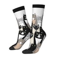 thumbnail image 1 of Logiee Colors Cats Print Adult Socks for Men & Women,Calf Socks, Ankle Socks,Boots Socks,Breathable Casual Sock,Unisex Crew Socks, 1 of 6
