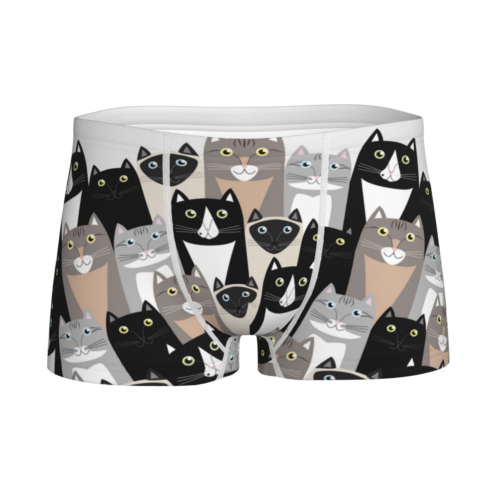 Logiee Colors Cats Print Boys' Boxer Briefs,Tween Boy Underwear-Large ...