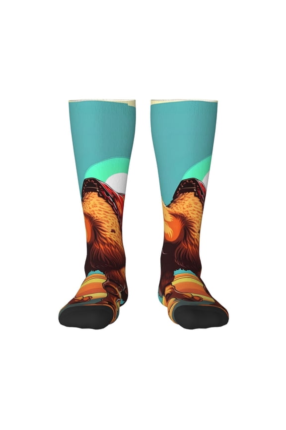Cool Camel Oasis Vibes Print Gift Stocking Stuffers,Adult Stockings,Novelty Socks,Funny Socks Birthday Running Walking Sleeping