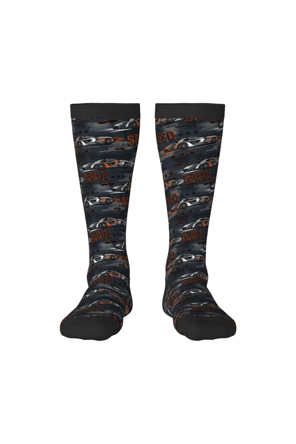 Cool Sports Car Print Gift Stocking Stuffers,Adult Stockings,Novelty Socks,Funny Socks Birthday Running Walking Sleeping