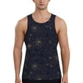 thumbnail image 1 of Logiee Copper-Gold Gloss Outline Chrysanthemum Print Men's Workout Tank Top,Quick Dry Workout Tank Top,Gym Muscle Tee,Fitness Bodybuilding Sleeveless T Shirt-Small, 1 of 7