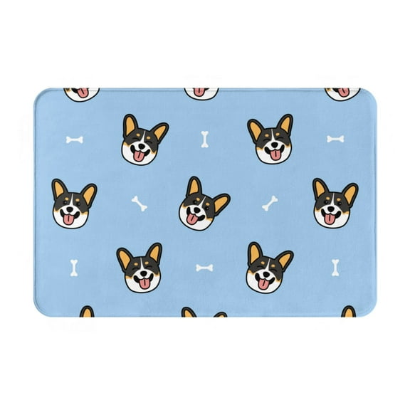Logiee Corgi Dog Print Welcome Mats for Entryway,Door Mat for Front Door,Entry Mat,Doormat for Garden, Garage, Patio, Home, Porch Decor