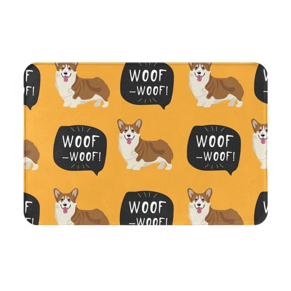 Logiee Corgi Print Welcome Mats for Entryway,Door Mat for Front Door,Entry Mat,Doormat for Garden, Garage, Patio, Home, Porch Decor