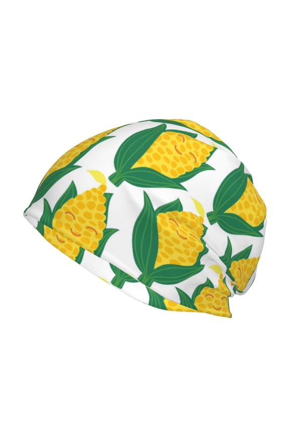 Corn Cob Print Unisex Knit Beanie for Men Women Winter Hat,Beanies Skull Caps