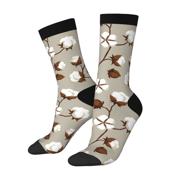 Logiee Cotton Tree Print Adult Socks for Men & Women,Calf Socks, Ankle Socks,Boots Socks,Breathable Casual Sock,Unisex Crew Socks