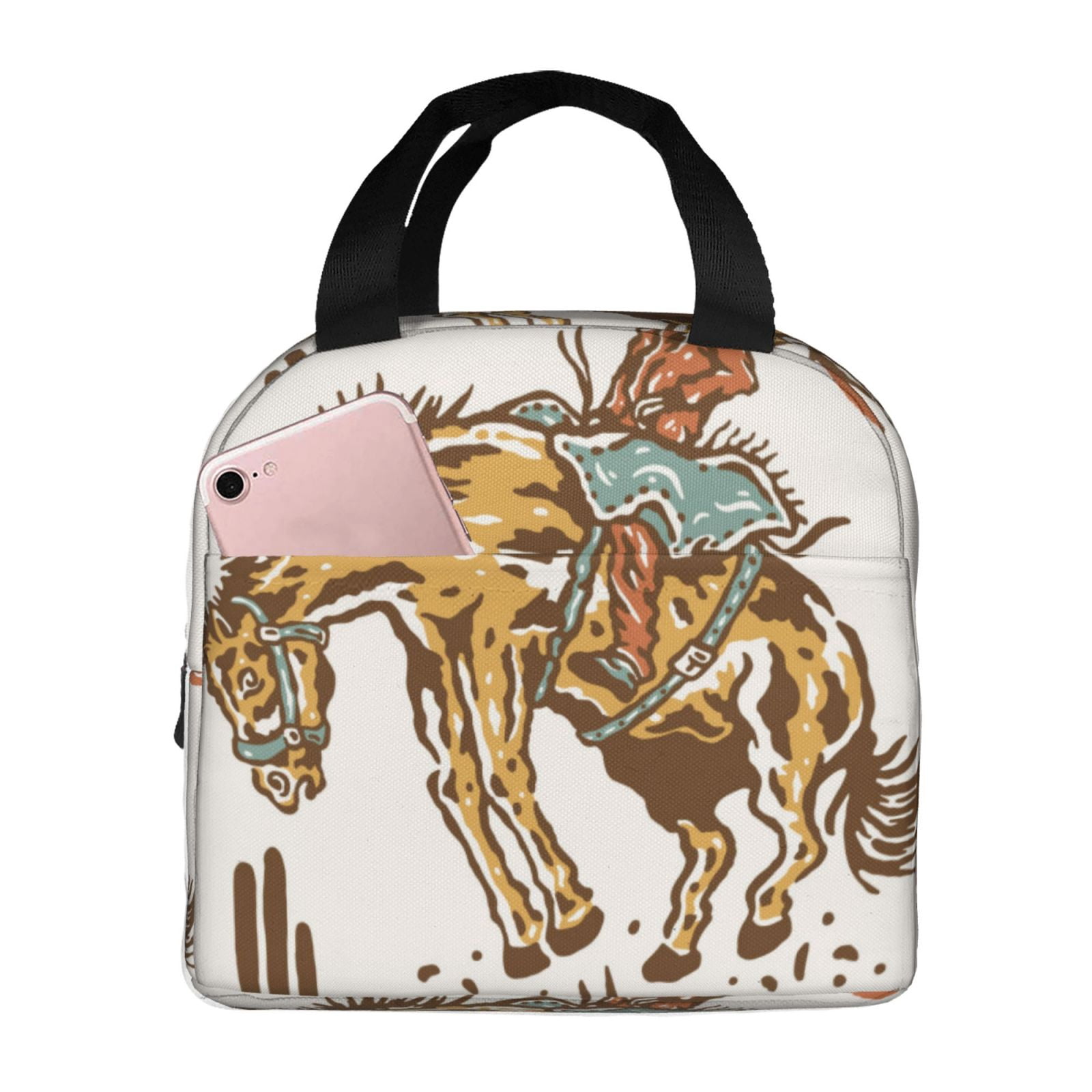 SUNFYCN Amarillo By Morning Tote Bag - Western Cowboy Canvas Grocery Bag, Reusable, X-Large (16.5x13.8 In), Beige - View #5