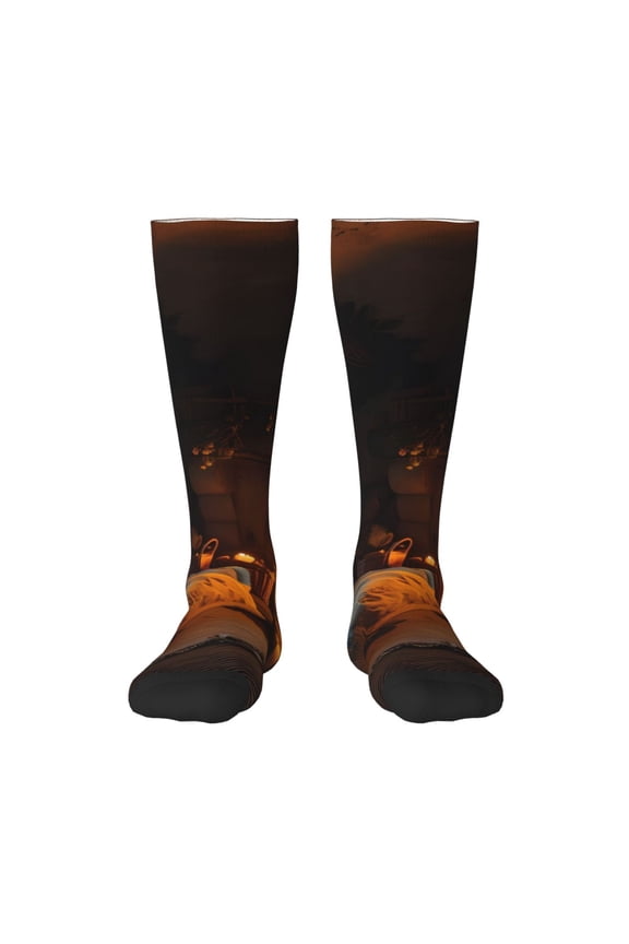 Cozy Tree Hole Cabin Print Gift Stocking Stuffers,Adult Stockings,Novelty Socks,Funny Socks Birthday Running Walking Sleeping