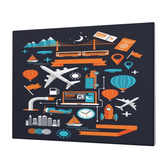 Logiee Creative Transport Print Canvas Wall Art,Canvas Picture Prints with Frame, Wall Art Decorative,Canvas Decorative,Suitable for Living Room Bedroom Office Room 30x40