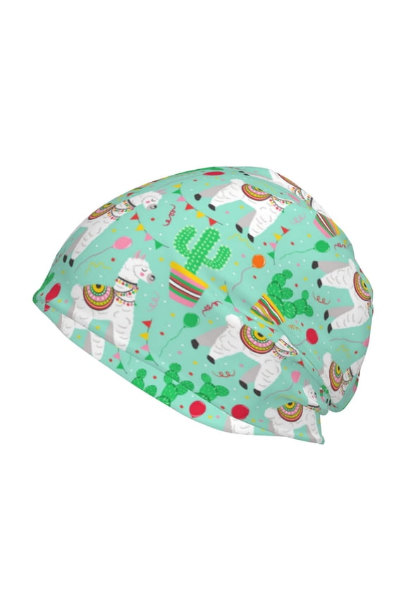 Cute Alpaca 1 Print Unisex Knit Beanie for Men Women Winter Hat,Beanies Skull Caps