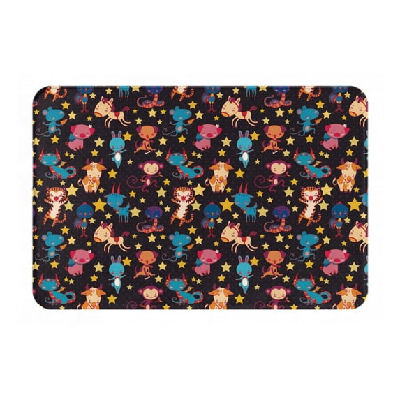 Logiee Cute Animals Print Welcome Mats for Entryway,Door Mat for Front Door,Entry Mat,Doormat for Garden, Garage, Patio, Home, Porch Decor