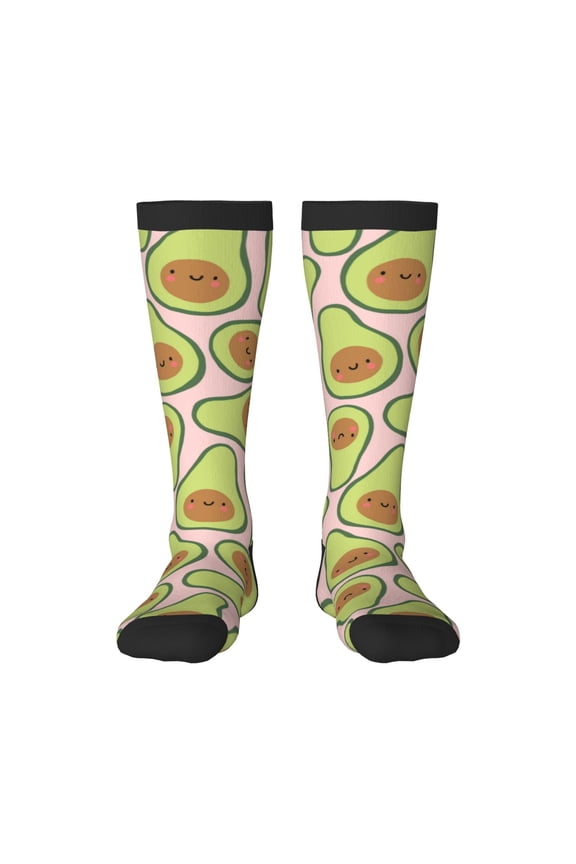 Cute Avocado Print Gift Stocking Stuffers,Adult Stockings,Novelty Socks,Funny Socks Birthday Running Walking Sleeping