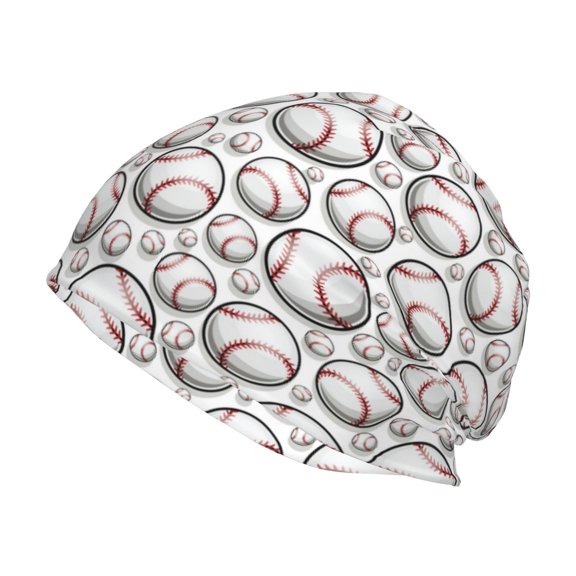 Logiee Cute Baseball Print Unisex Knit Beanie for Men Women Winter Hat,Beanies Skull Caps