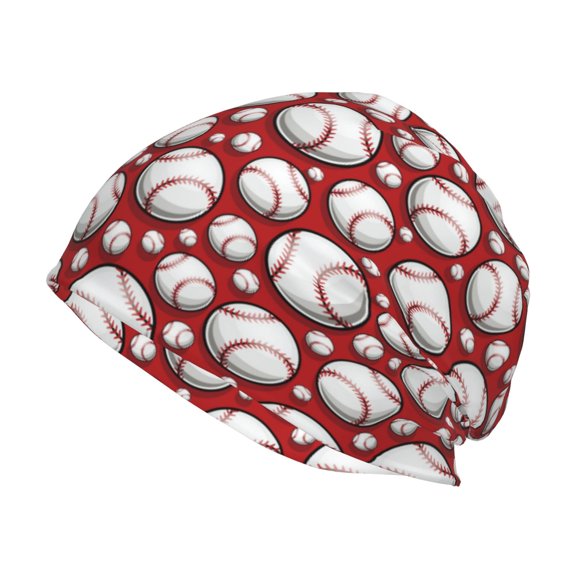 Logiee Cute Baseball Print Unisex Knit Beanie for Men Women Winter Hat,Beanies Skull Caps