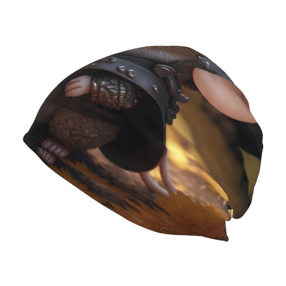 Logiee Cute Big-Eared Mouse Print Unisex Knit Beanie for Men Women Winter Hat,Beanies Skull Caps