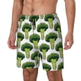 thumbnail image 1 of Logiee Cute Broccoli Print Men's Swim Trunk,Quick Dry Board Shorts ,Men's Swim Trunks with Compression Liner, Bathing Suits with Pockets-3X-Large, 1 of 6