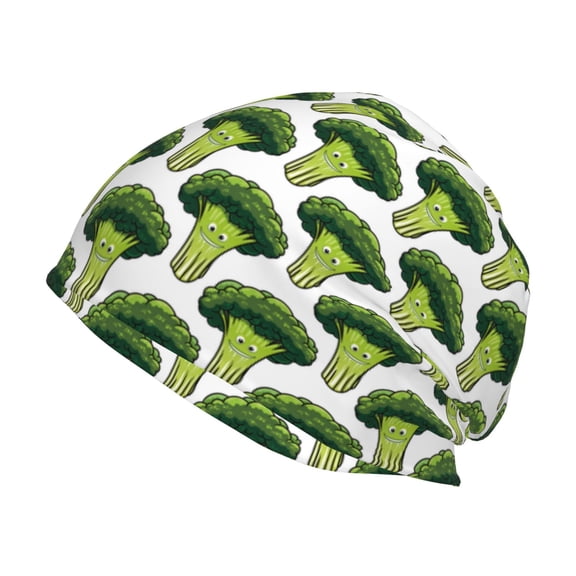 Logiee Cute Broccoli Print Unisex Knit Beanie for Men Women Winter Hat,Beanies Skull Caps