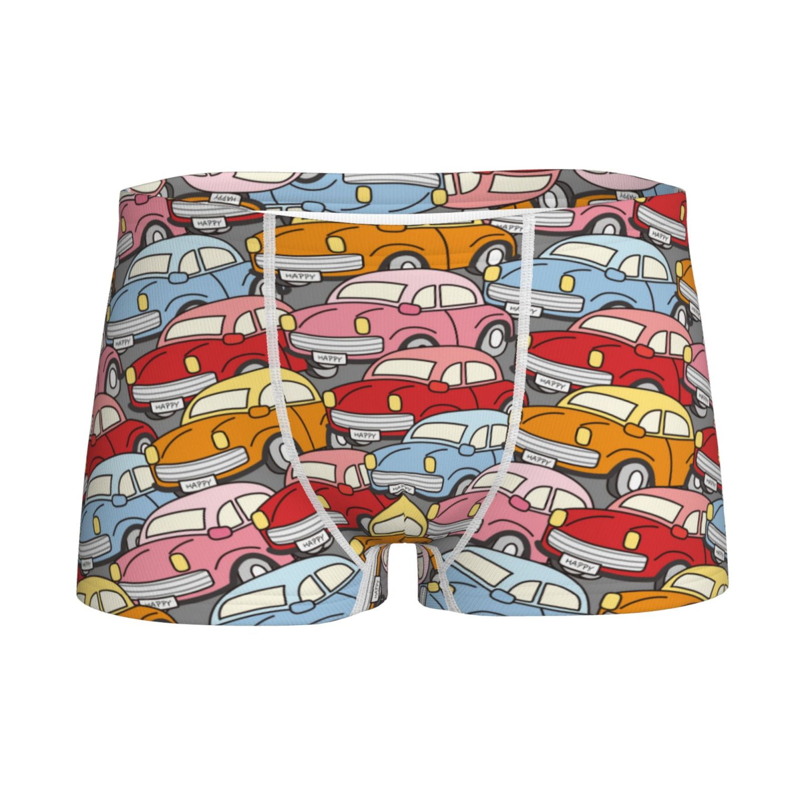 Logiee Cute Cars Print Boys' Boxer Briefs,Tween Boy Underwear-Small ...