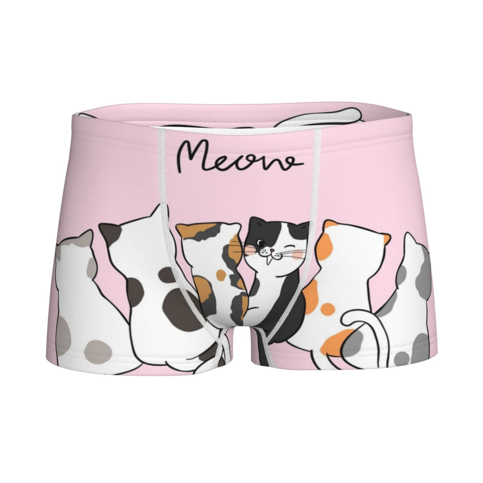 Logiee Cute Cats Print Boys' Boxer Briefs,Tween Boy Underwear-Large ...