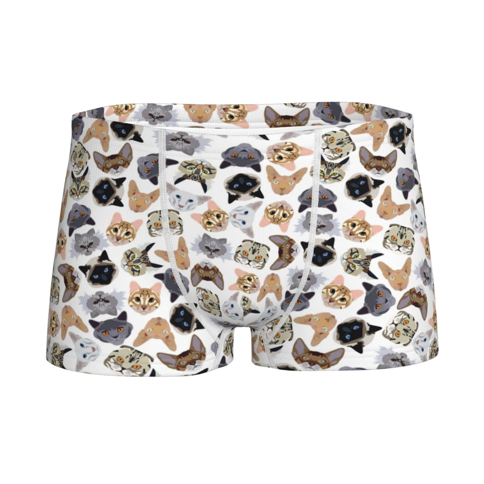 Logiee Cute Cats Print Boys' Boxer Briefs,Tween Boy Underwear-X-Large ...