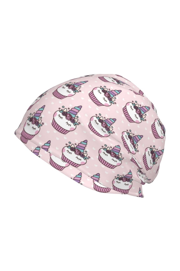 Cute Cupcake Print Unisex Knit Beanie for Men Women Winter Hat,Beanies Skull Caps