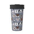 thumbnail image 1 of Logiee Cute Dog Faces Print Stainless Steel Coffee Tumbler, Travel Coffee Mug, Insulated Coffee Mug with Lid, Spill Proof Coffee Cup, Portable Thermal Mug, 1 of 8