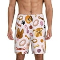 thumbnail image 1 of Logiee Cute Dog Print Men's Pajama Shorts with Drawstring & Pockets,Sleep Shorts for Men,Sleepwear Bottoms,Elastic Waistband Loungewear-3X-Large, 1 of 6