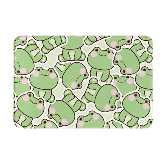 Logiee Cute Frog Print Welcome Mats for Entryway,Door Mat for Front Door,Entry Mat,Doormat for Garden, Garage, Patio, Home, Porch Decor