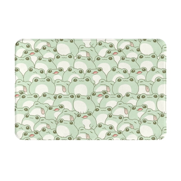 Logiee Cute Frog Print Welcome Mats for Entryway,Door Mat for Front Door,Entry Mat,Doormat for Garden, Garage, Patio, Home, Porch Decor