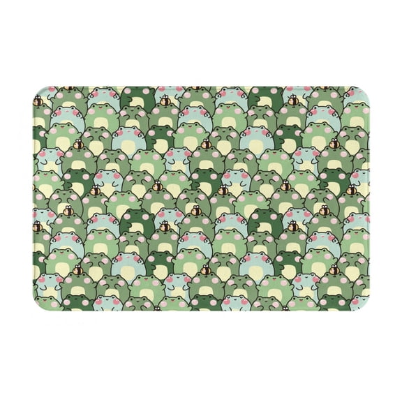 Logiee Cute Frog Print Welcome Mats for Entryway,Door Mat for Front Door,Entry Mat,Doormat for Garden, Garage, Patio, Home, Porch Decor