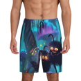thumbnail image 1 of Logiee Cute Fuzzy Fantasy Creatures Print Men's Pajama Shorts with Drawstring & Pockets,Sleep Shorts for Men,Sleepwear Bottoms,Elastic Waistband Loungewear-Medium, 1 of 6